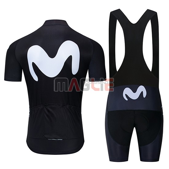 Maglia Movistar Manica Corta 2019 Nero